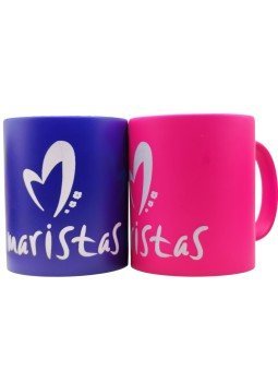 TAZA MARISTAS CERAMICA COLOR.