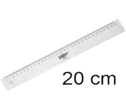 REGLA TRANSPARENTE 20 CM FAIBO